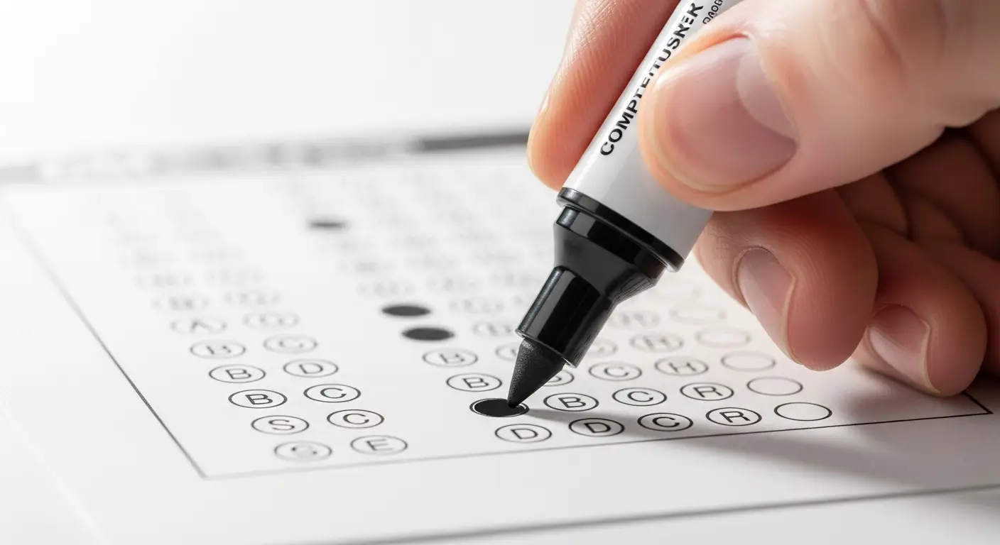 OMR카드에 마킹하는 싸인펜