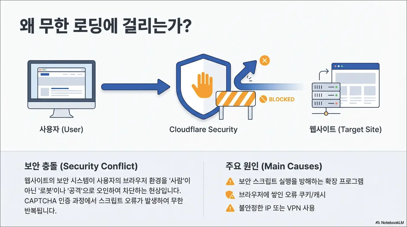 사람인지 확인 무한 로딩