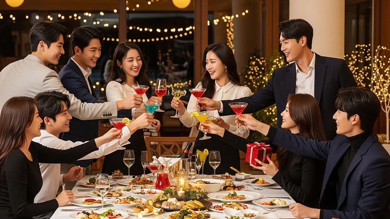 송년 모임을 하는 사람들