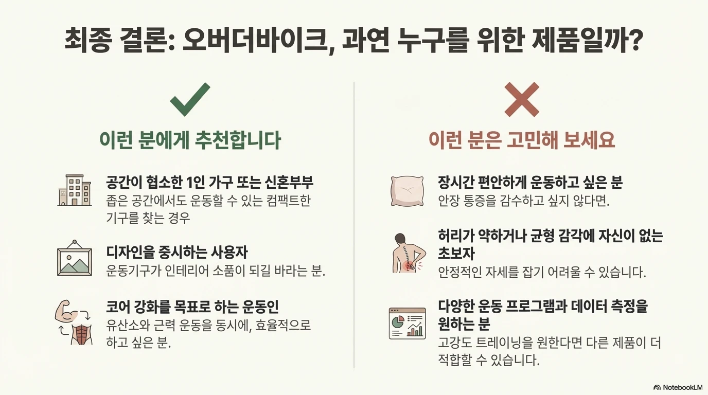 오버더바이크 장점, 단점