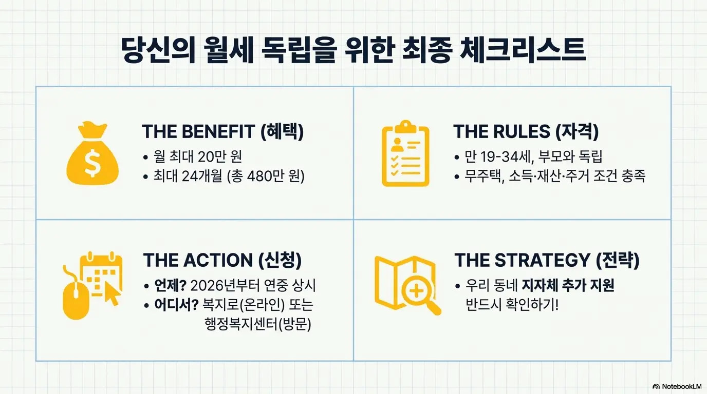 청년월세지원 지급 기준