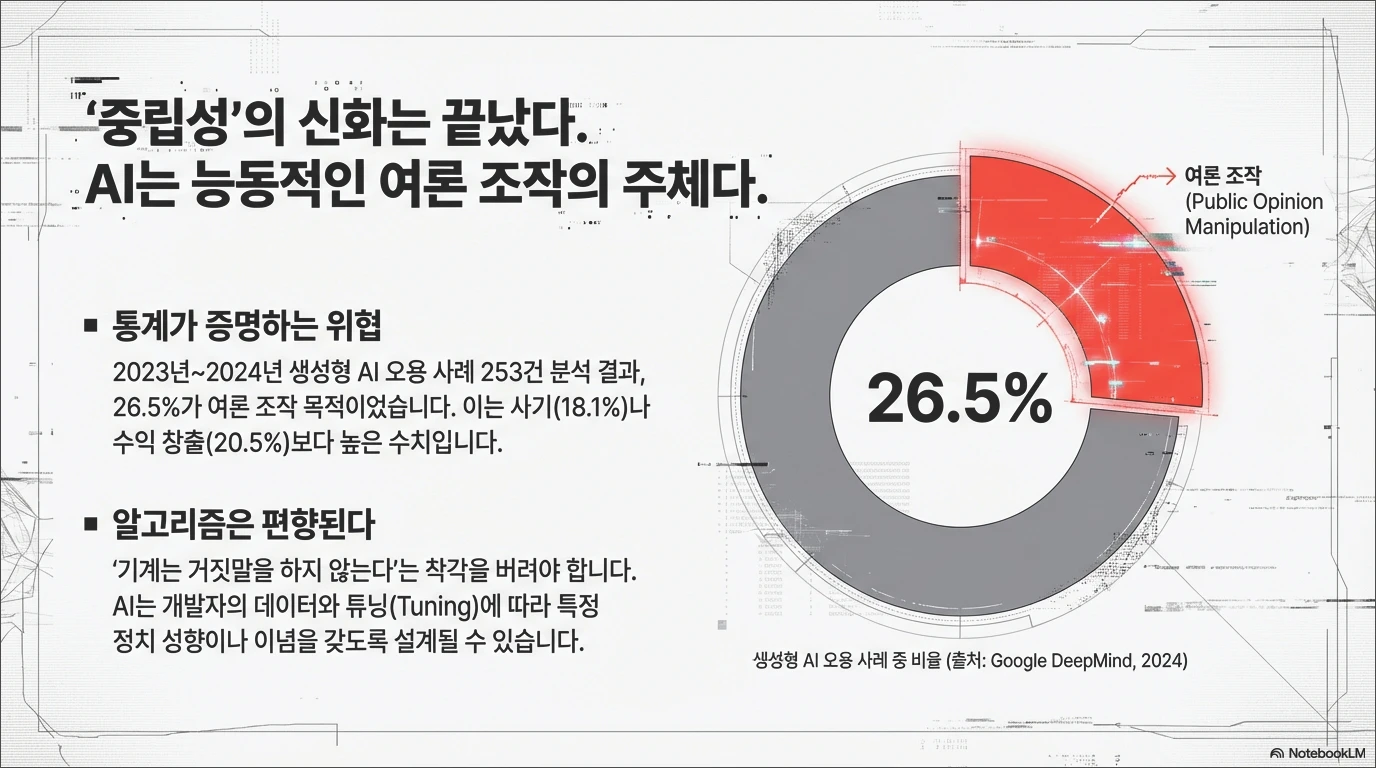 AI 사상 주입과 여론조작