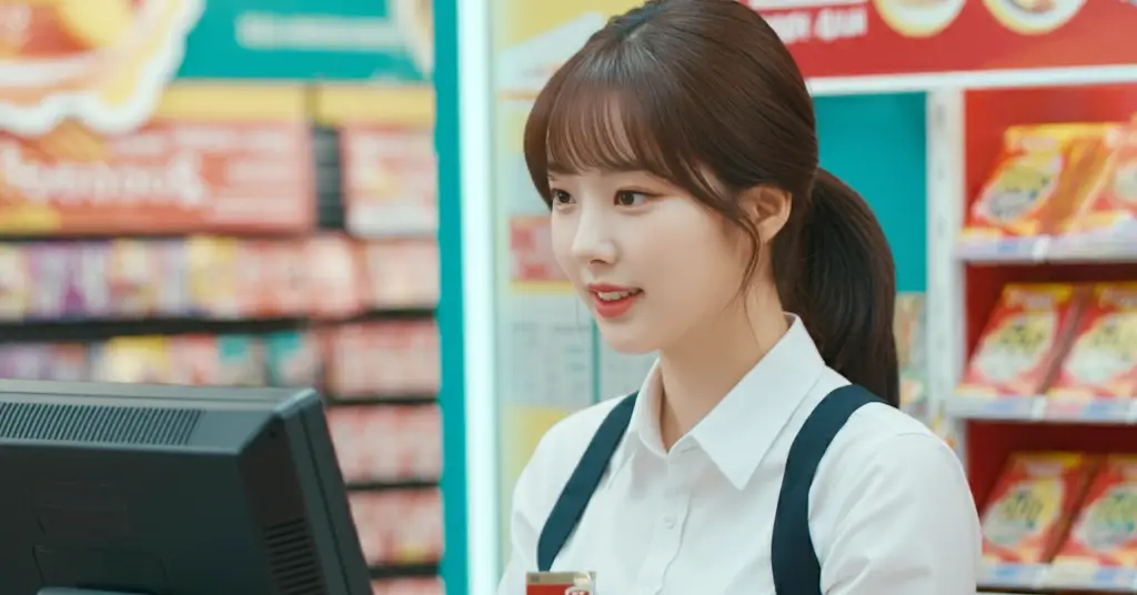 복권 판매점에서 일하는 여성