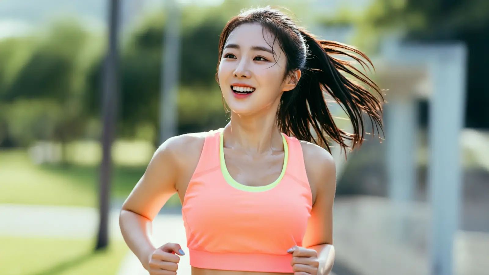 러닝하는 여성