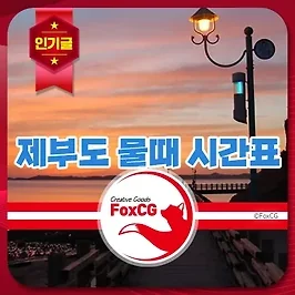 2024년 제부도 물때 실시간, 월별 시간표(6월, 7월, 8월)