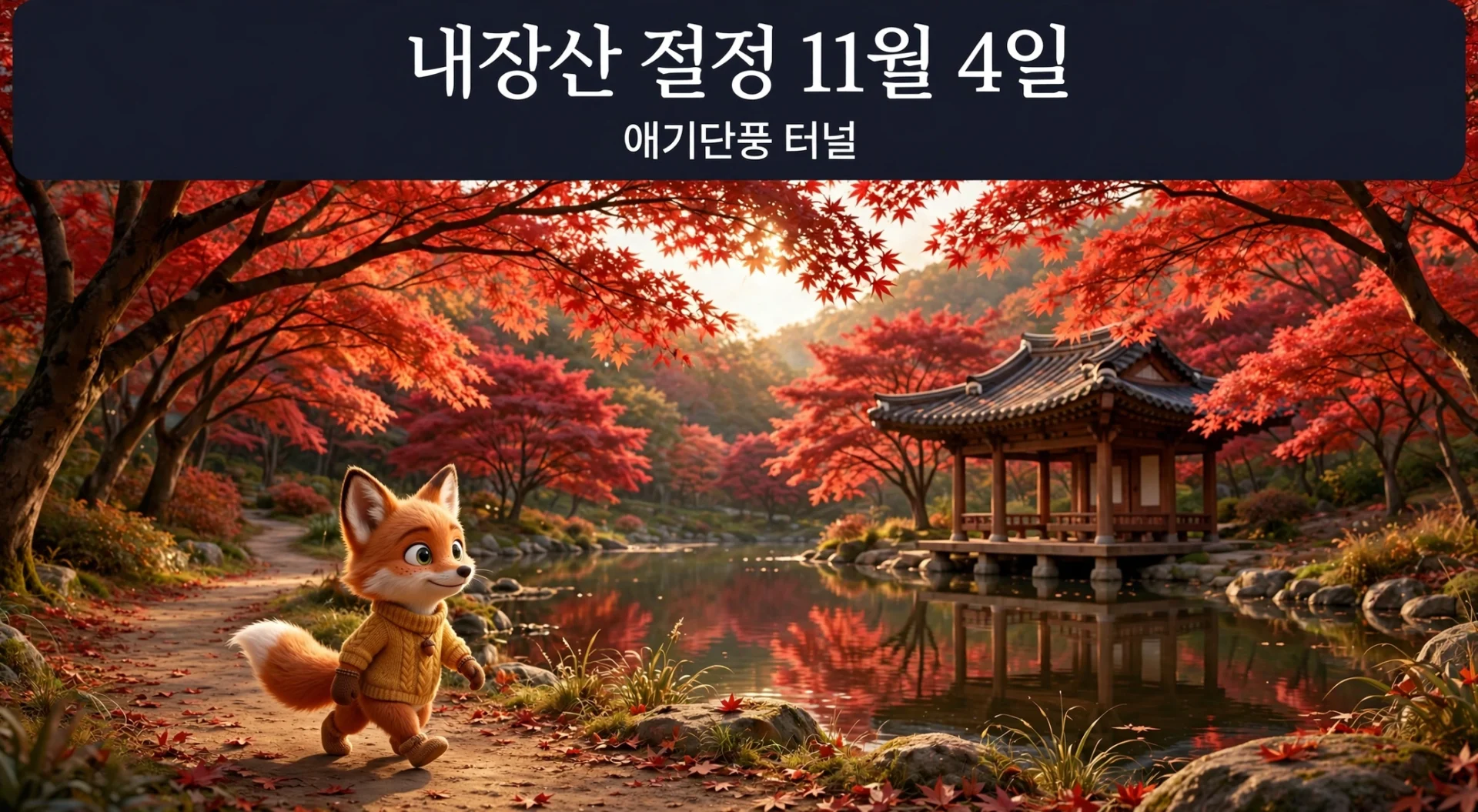 내장산 절정 11월 4일, 애기단풍 터널과 우화정