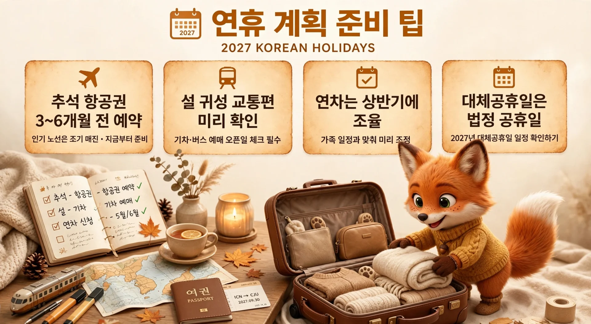 2027년 연휴 계획 준비 팁 이미지
