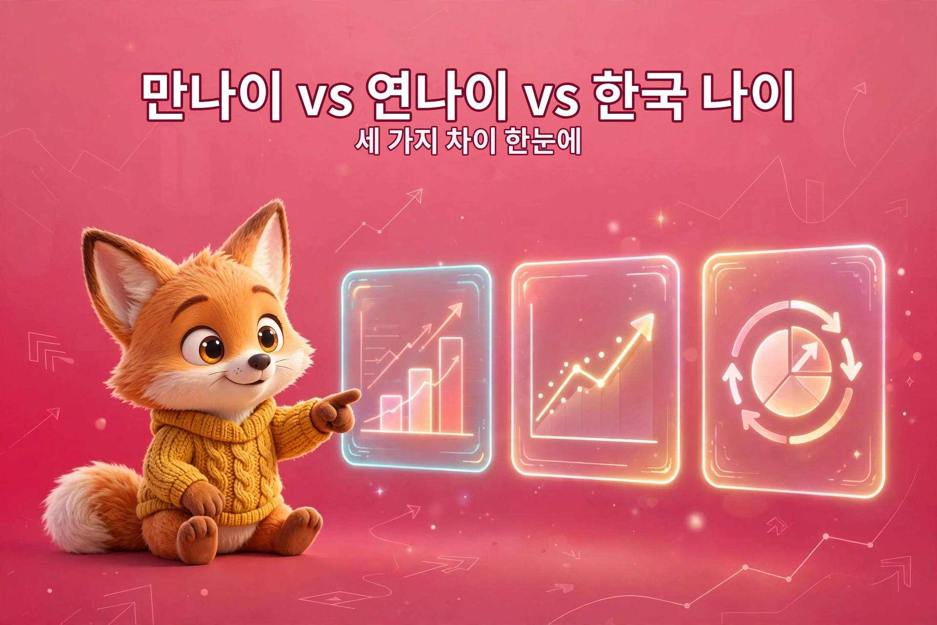 만나이 계산기 — 만나이 vs 연나이 vs 한국 나이 세 가지 차이 비교
