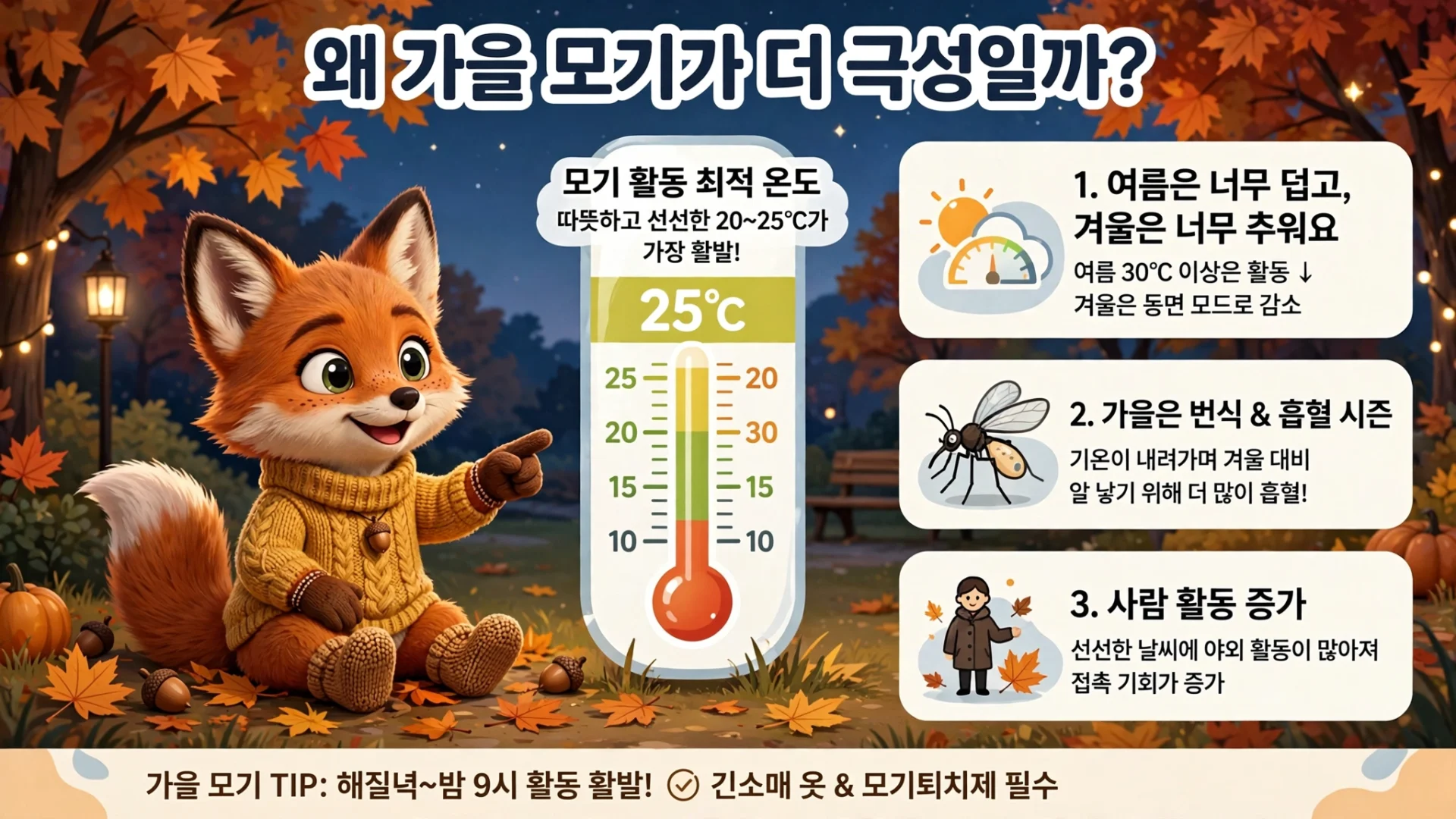 가을모기 극성 이유 설명 이미지