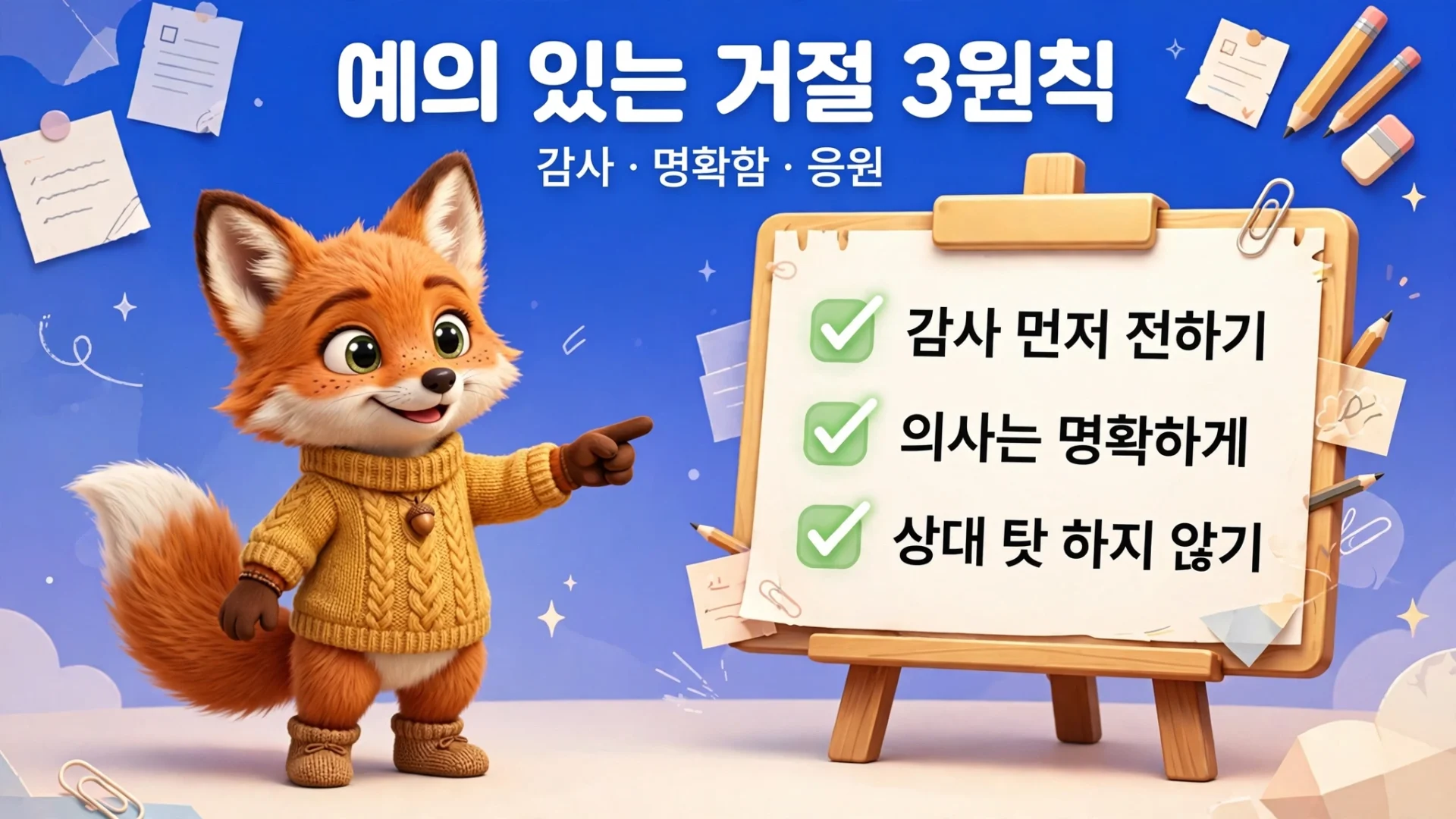 예의 있는 소개팅 거절 멘트 3원칙 — 감사·명확함·응원