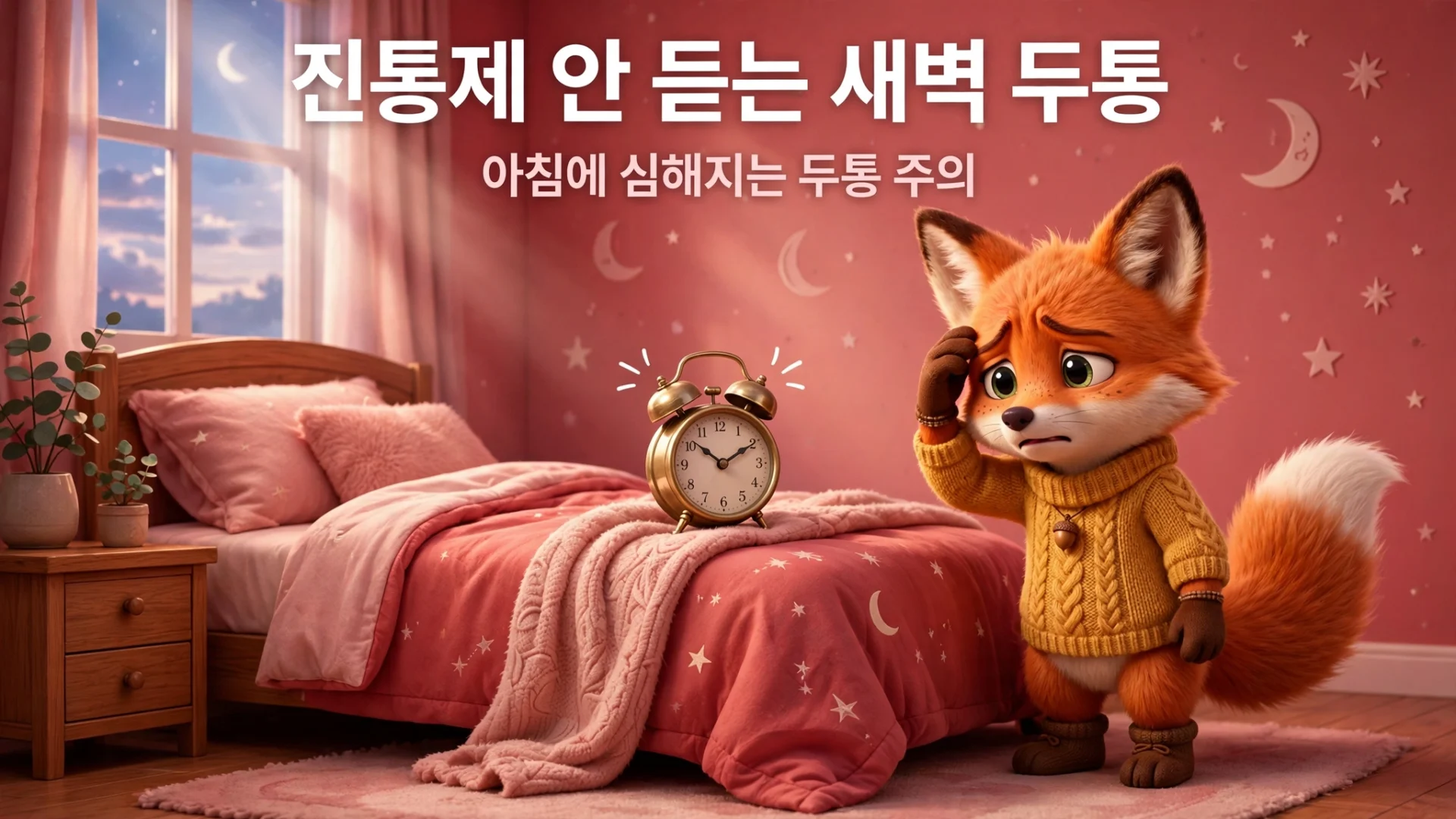 진통제 안 듣는 새벽 두통 — 아침에 심해지는 두통 주의