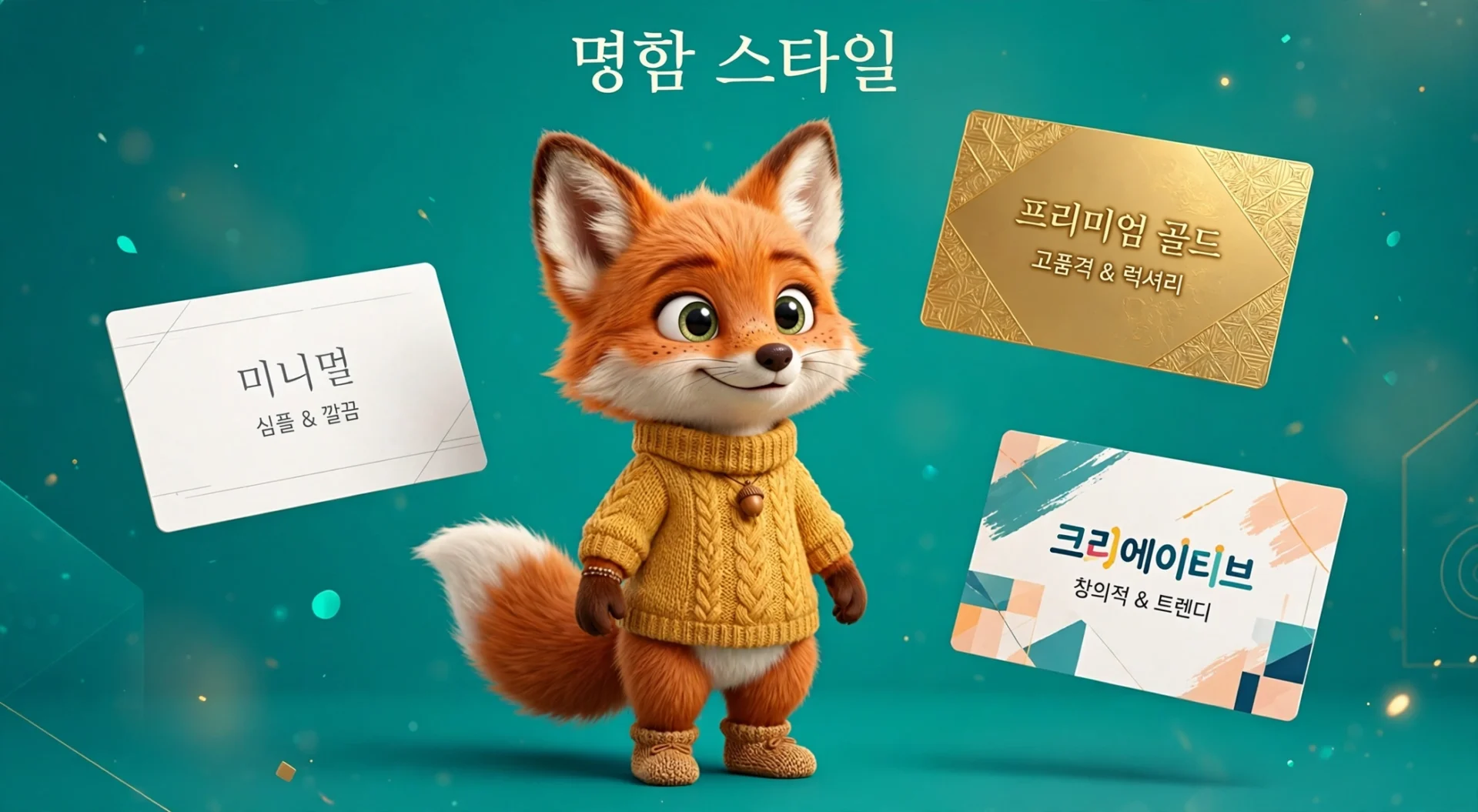 명함 디자인 스타일별 예시