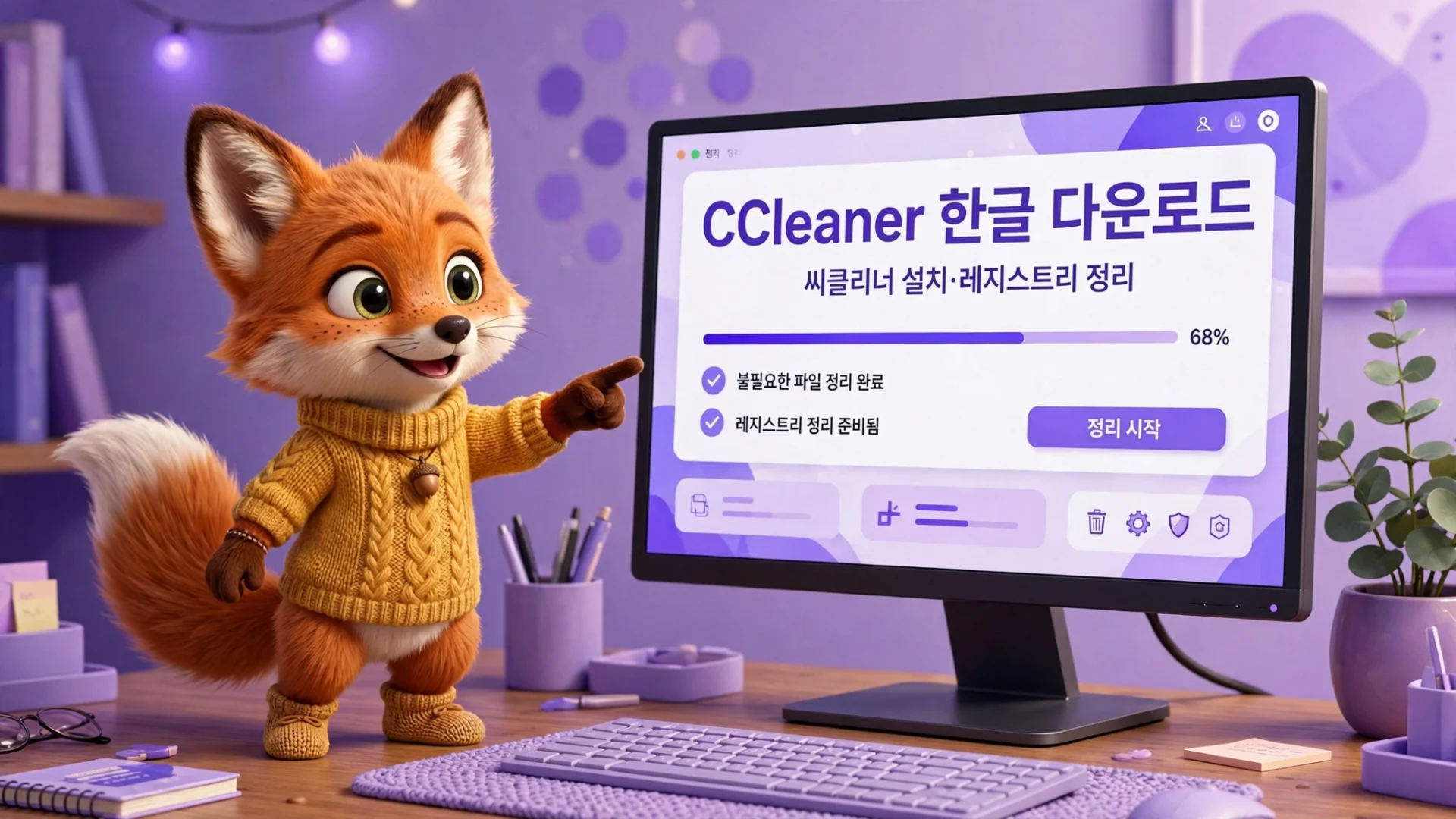 CCleaner 한글 다운로드 씨클리너 설치 레지스트리 정리 안내 이미지