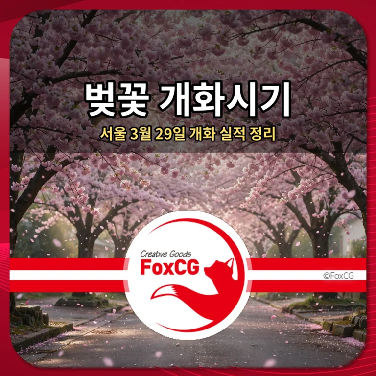 벚꽃 개화시기 — 서울 3월 29일 개화 실적 정리