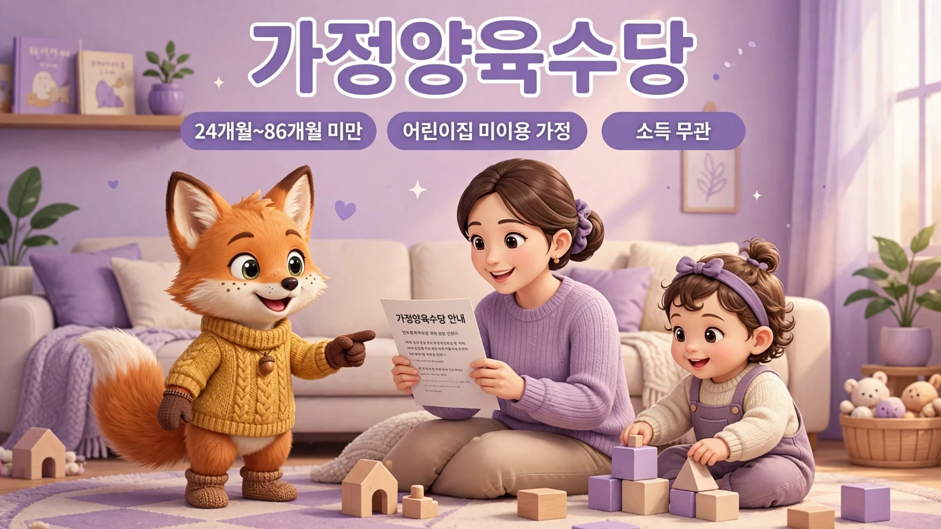 가정양육수당 대상과 개요