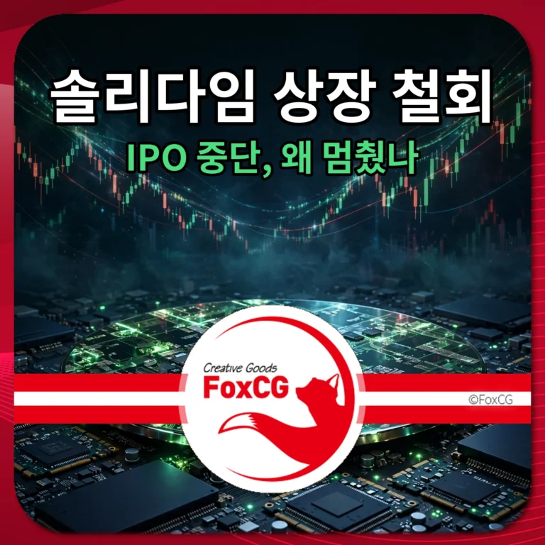 솔리다임 상장 철회 썸네일 — IPO 중단 이유