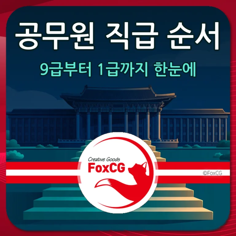 공무원 직급 순서 9급부터 1급까지 한눈에