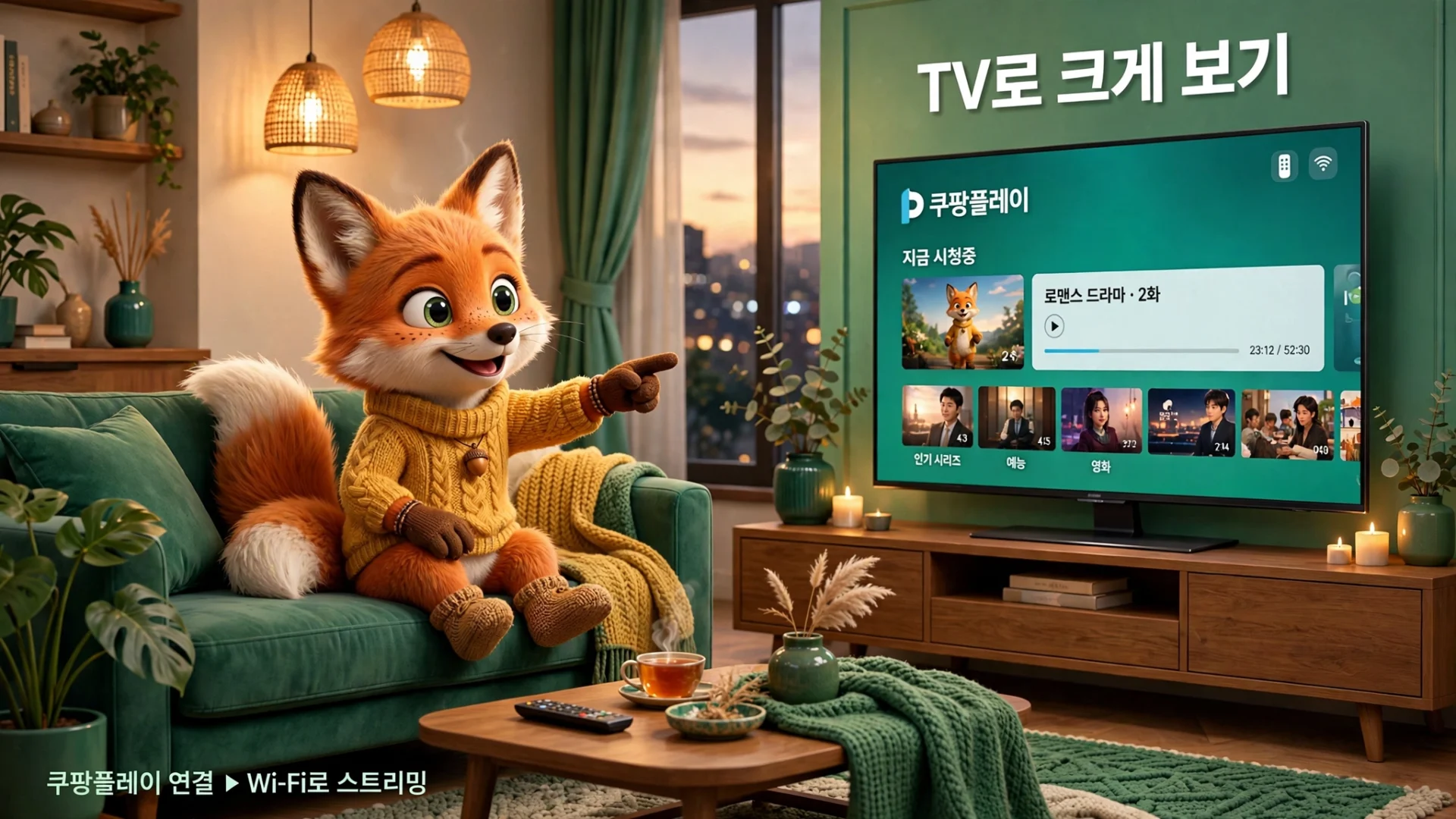 쿠팡플레이 TV 시청 이미지