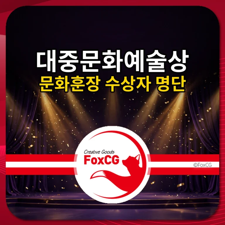 제17회 대한민국 대중문화예술상 문화훈장 수상자 명단 썸네일