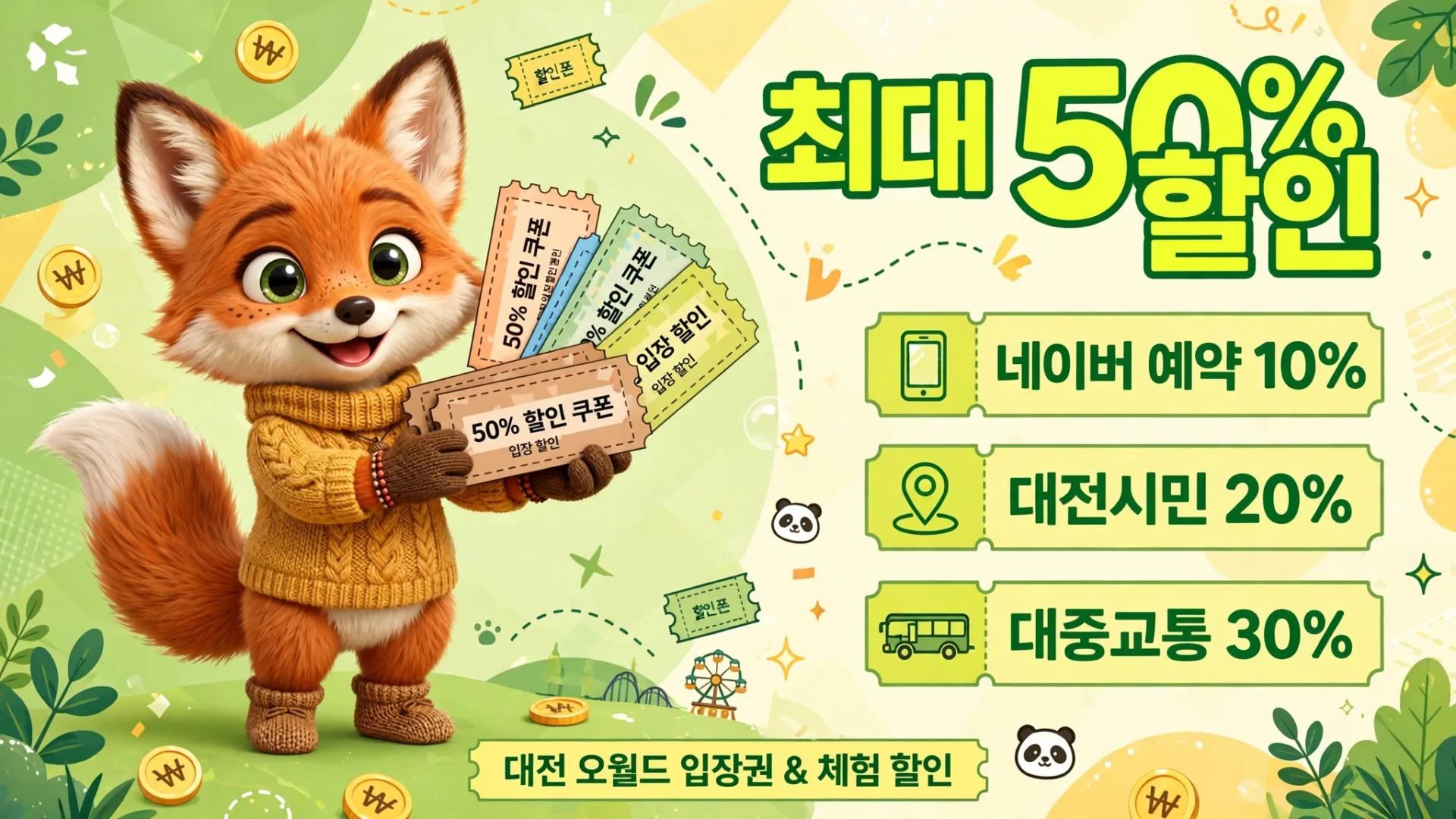 대전오월드 할인 안내