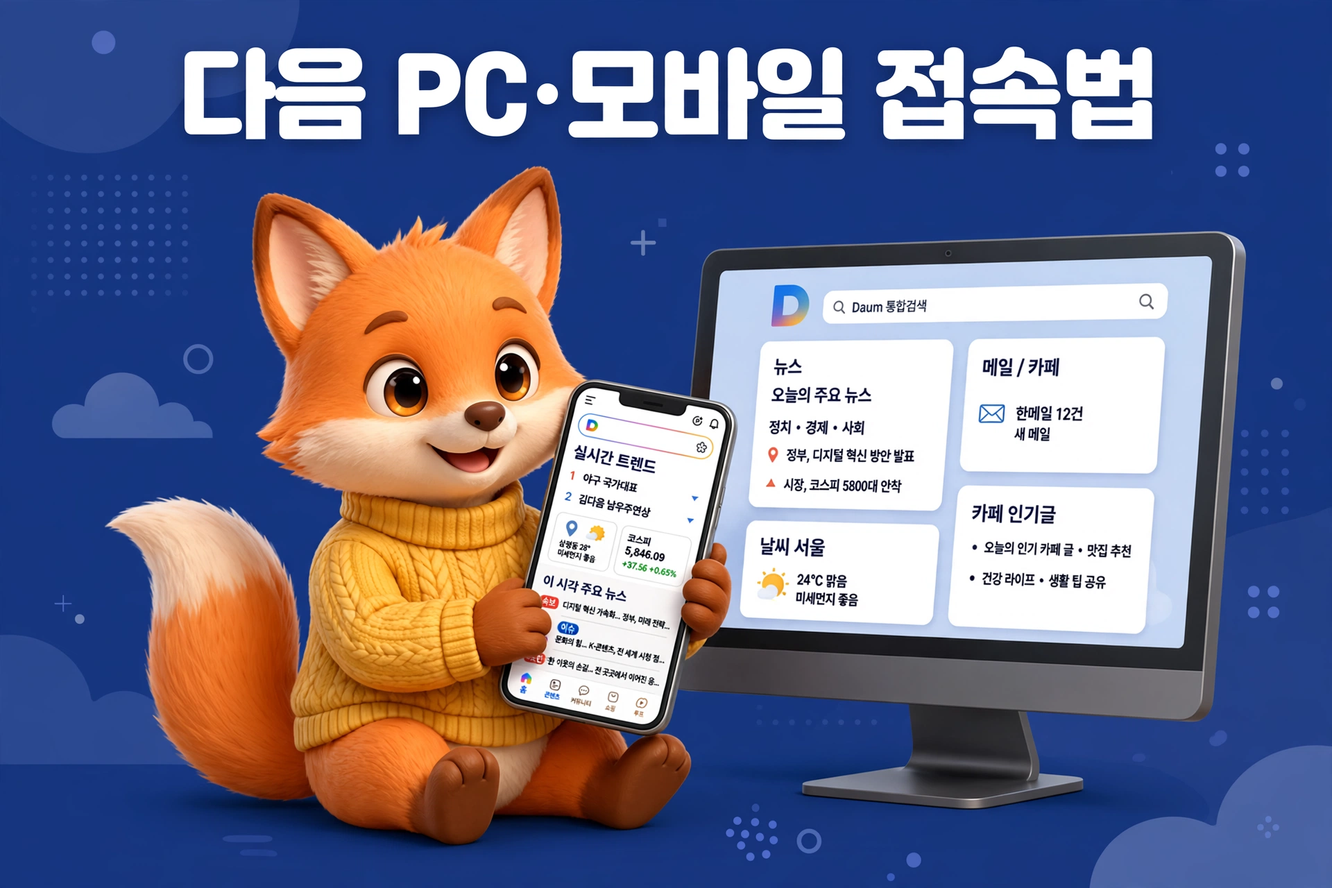 다음 PC·모바일 접속법 안내