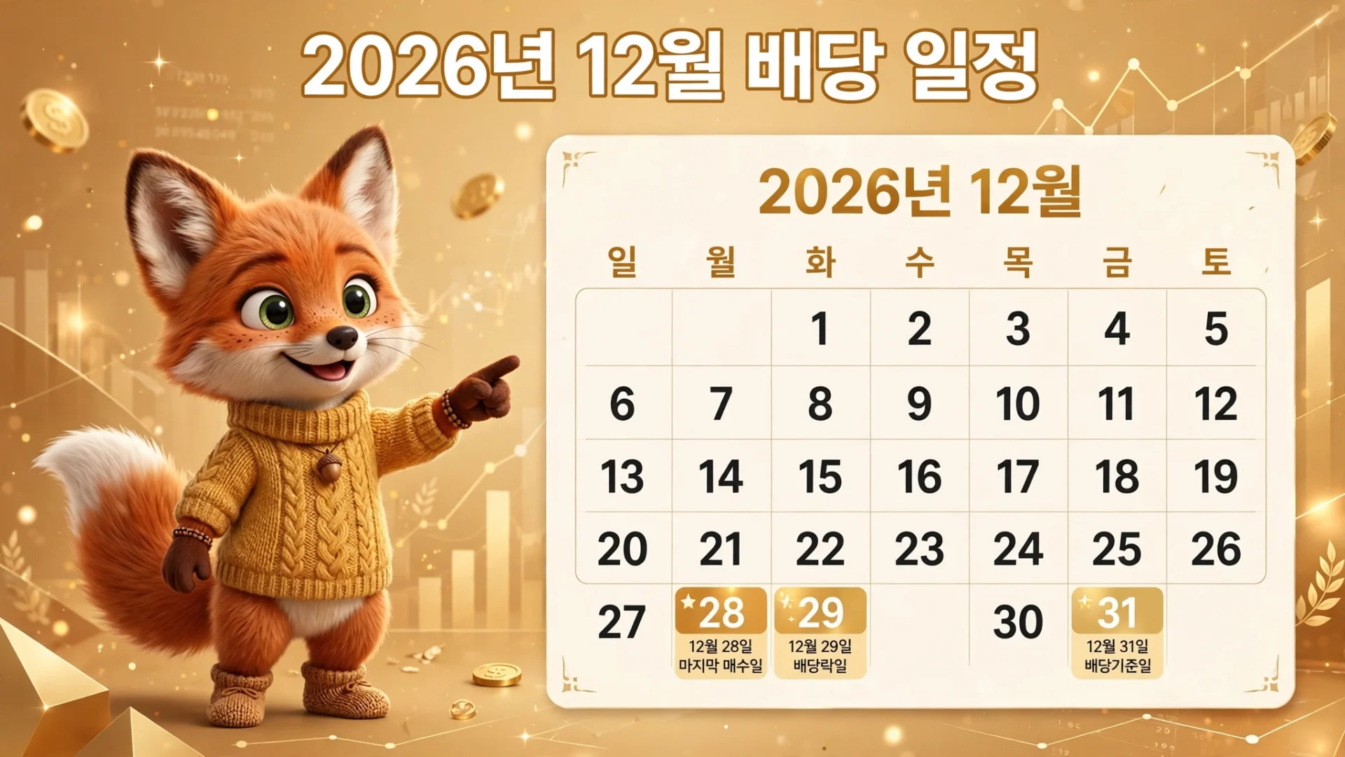 2026년 12월 배당 캘린더