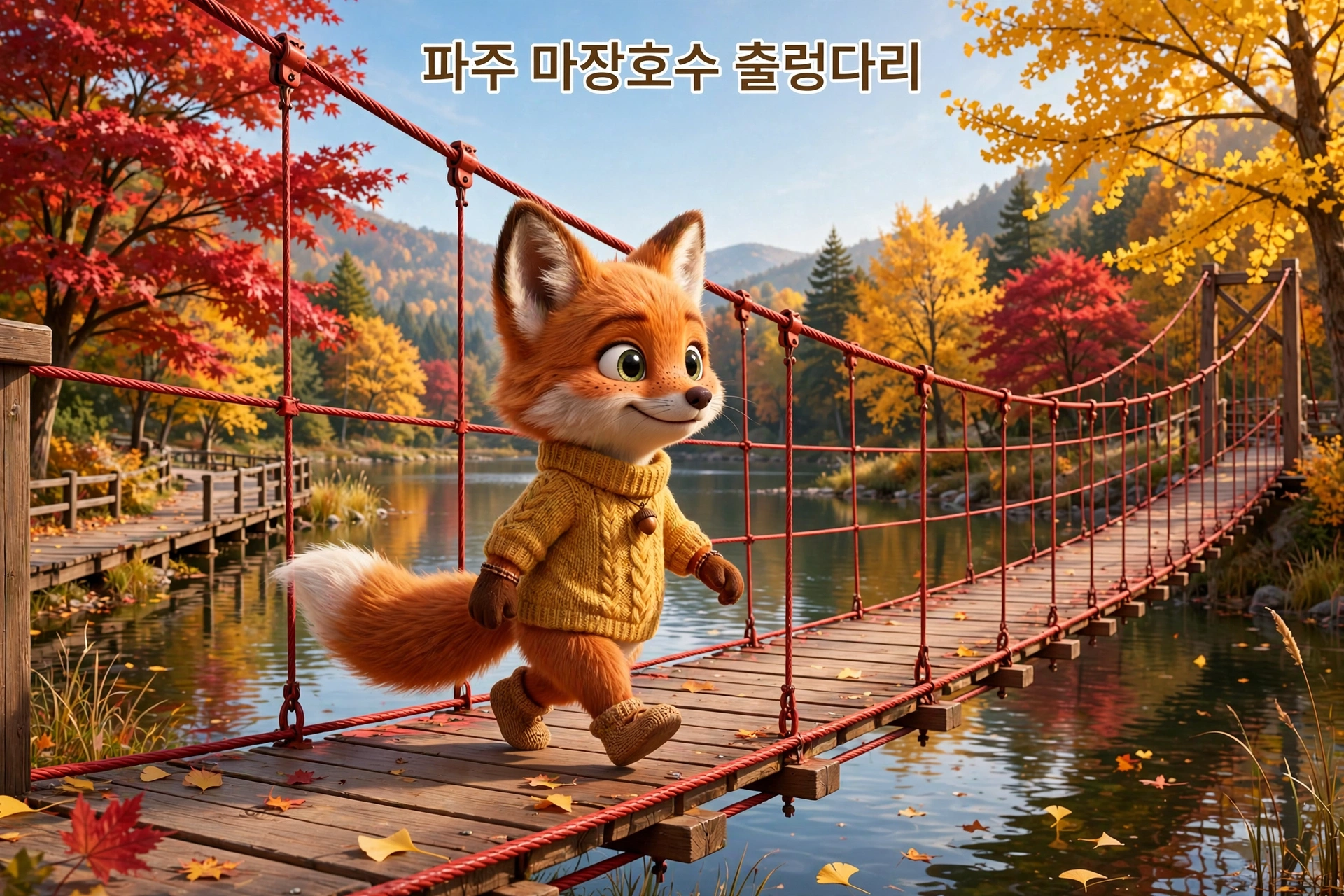 파주 마장호수 출렁다리 단풍