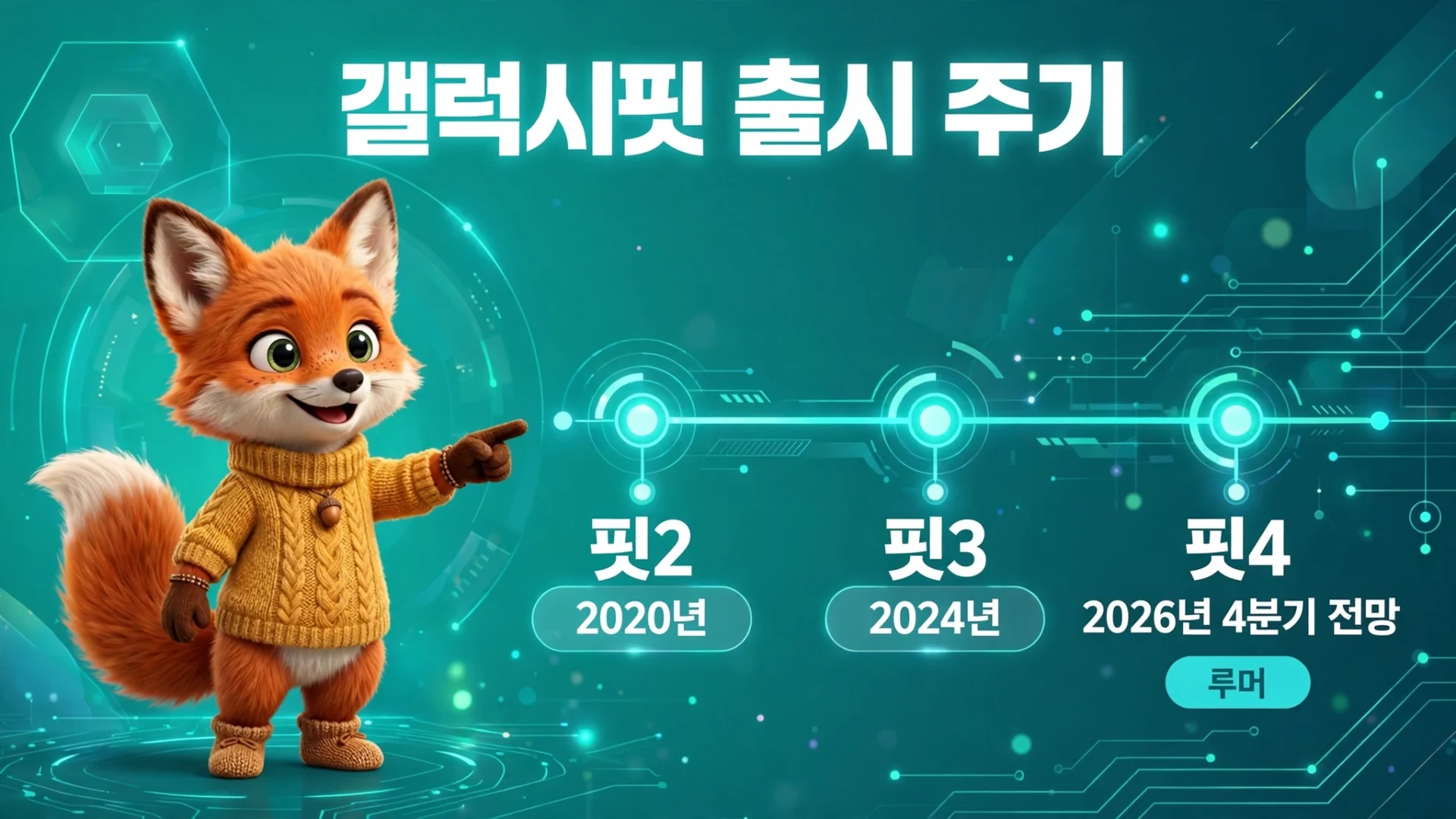 갤럭시핏 출시 주기 — 핏2 2020년·핏3 2024년·핏4 2026년 4분기 전망(루머)