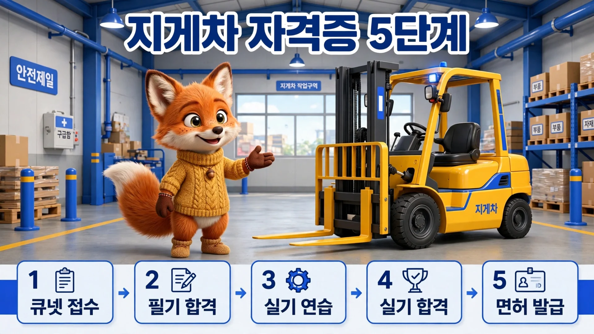 지게차 자격증 5단계 순서