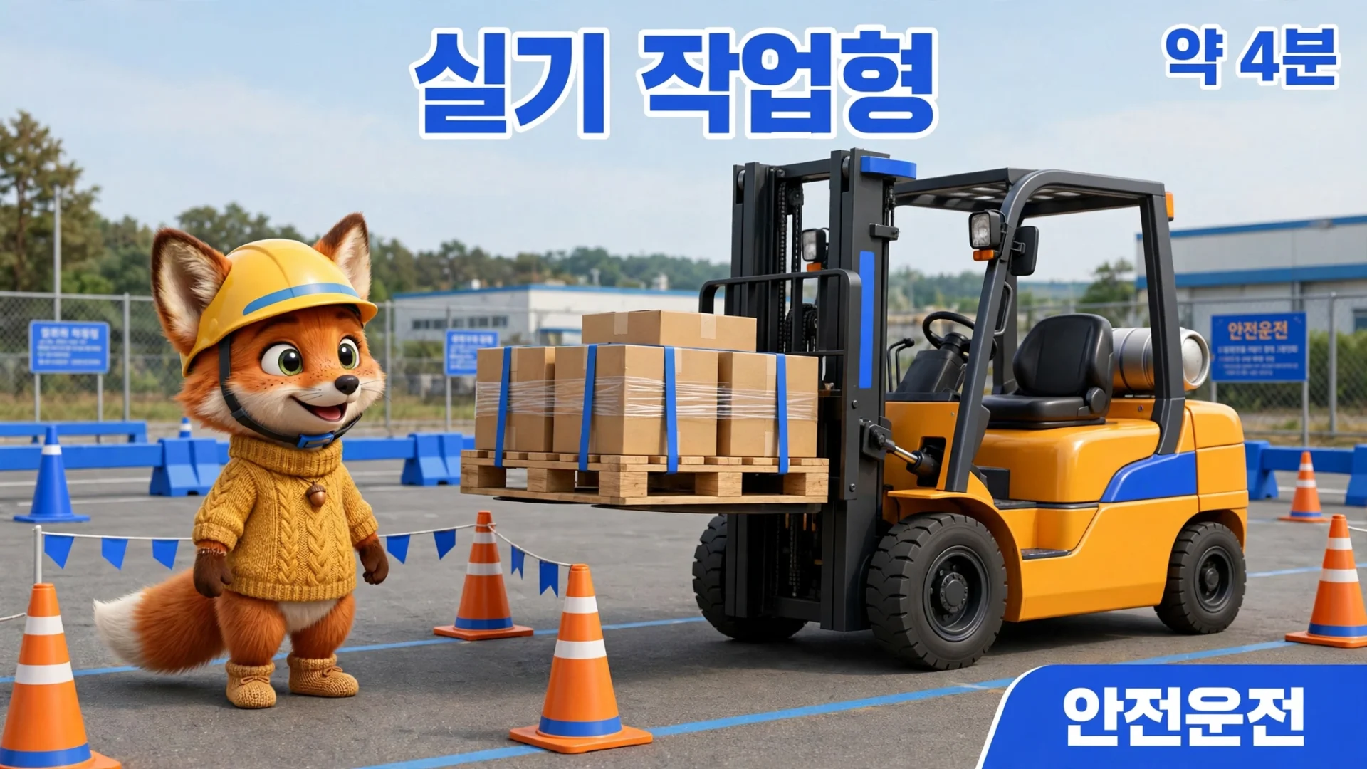 지게차 실기 작업형 약 4분