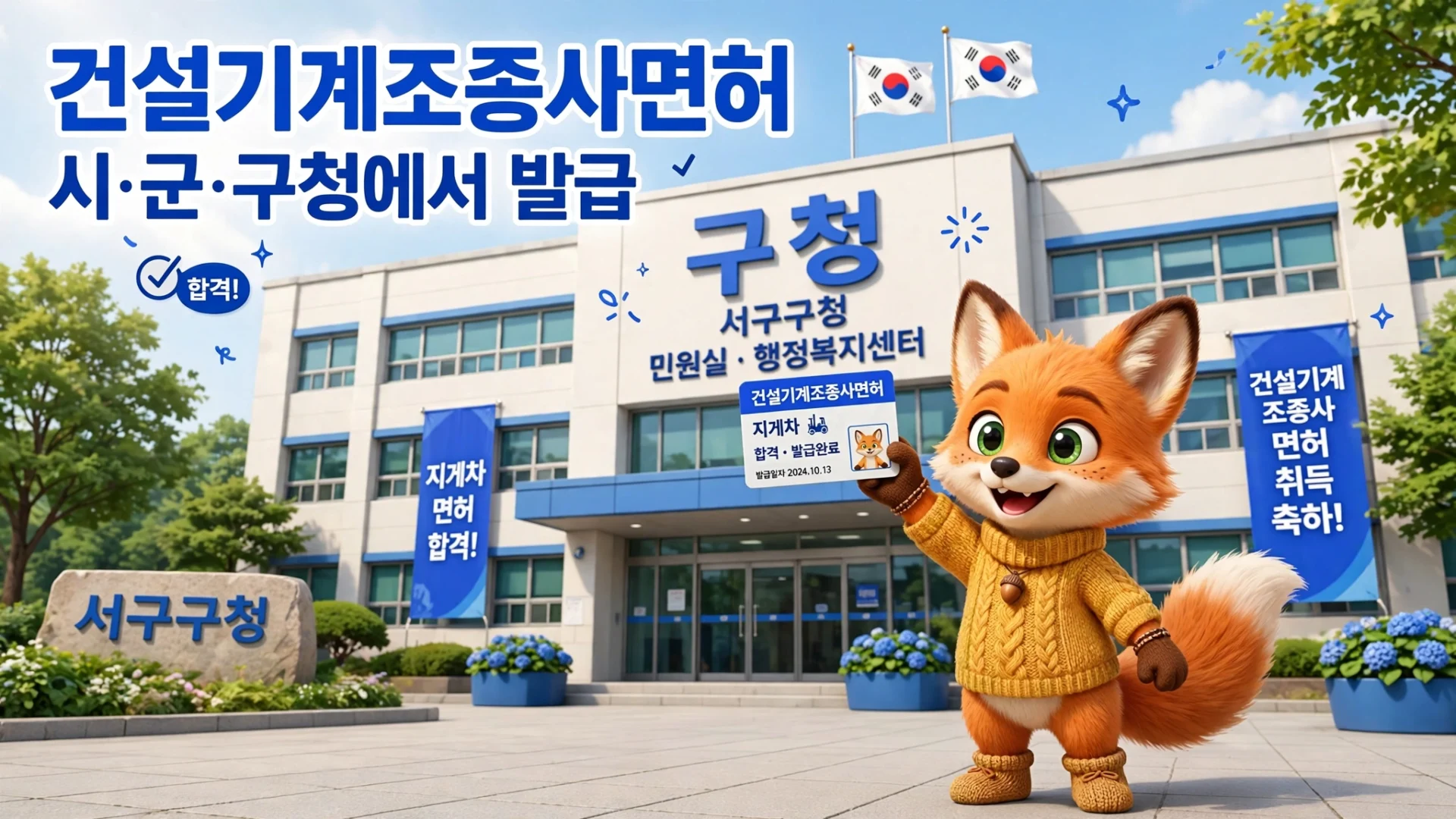 건설기계조종사면허 시군구청 발급