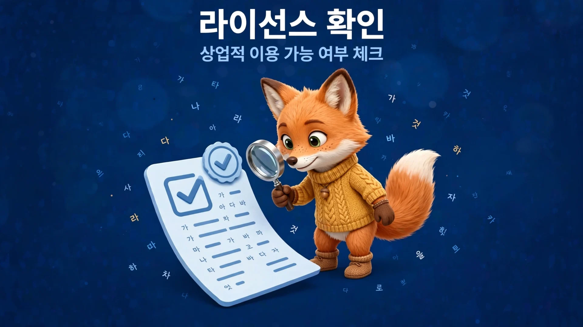 라이선스 확인