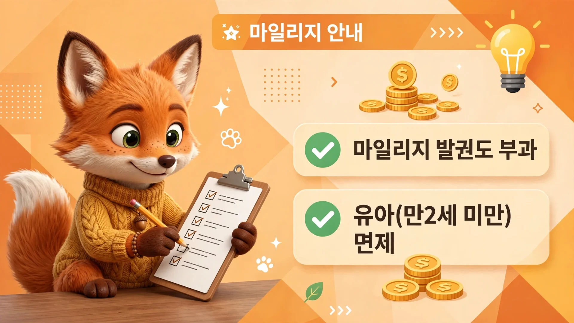 유류할증료 꿀팁 — 마일리지 발권도 부과, 유아(만2세 미만) 면제