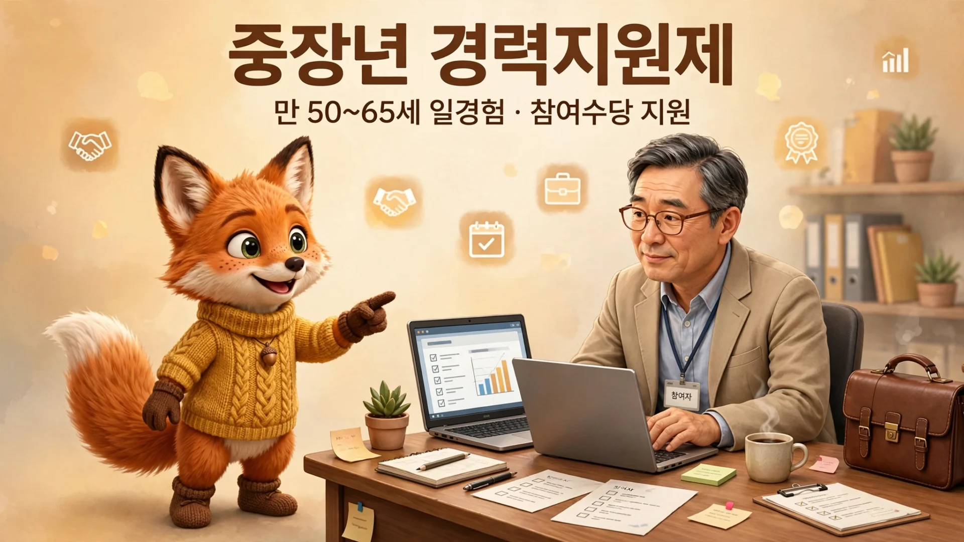 중장년 경력지원제 만 50~65세 일경험 참여수당 지원