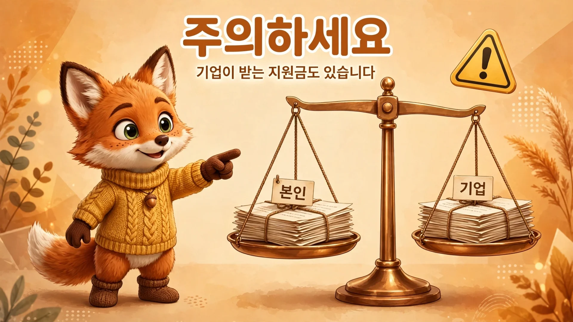 기업이 받는 지원금 주의 안내