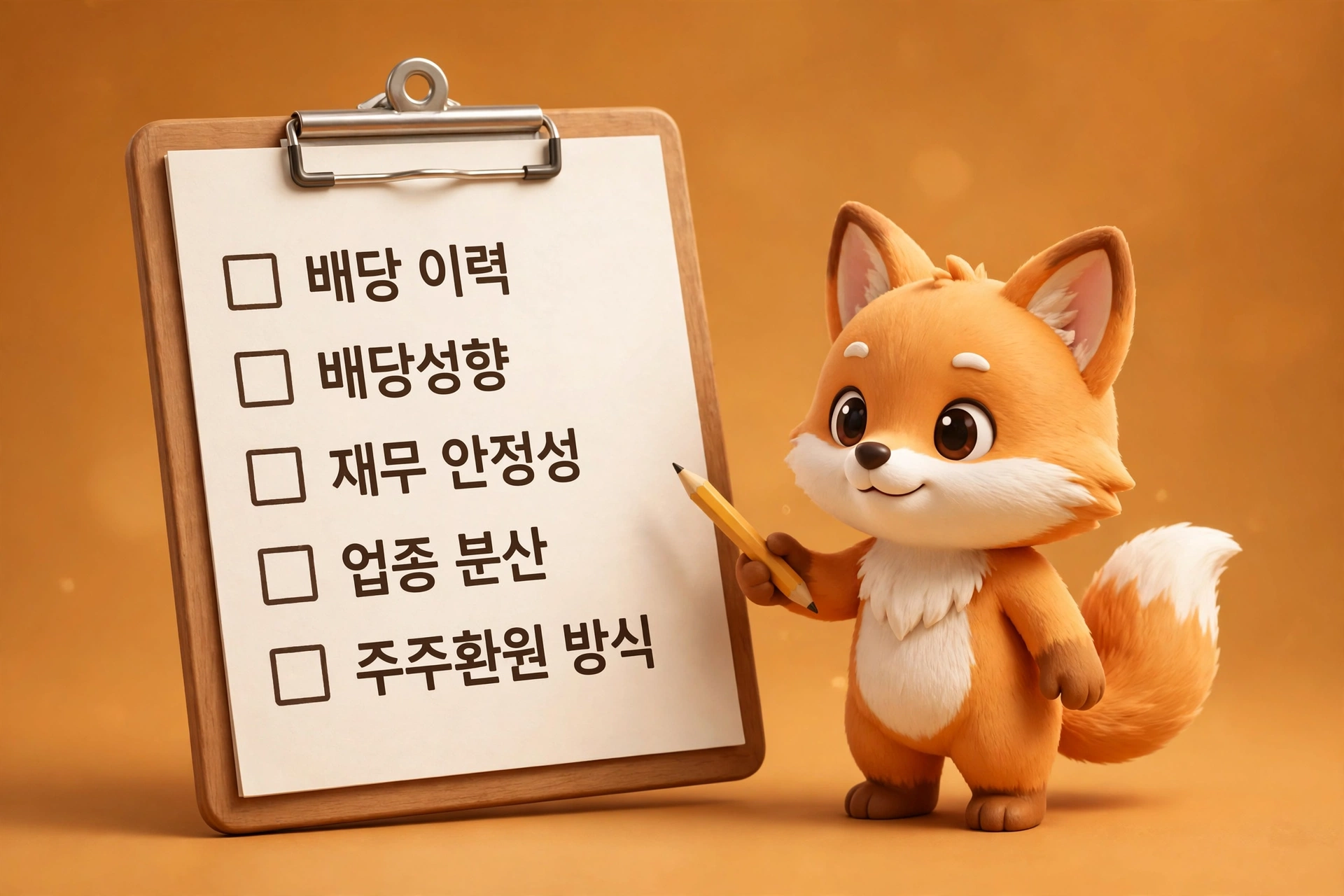 고배당주 확인 체크리스트