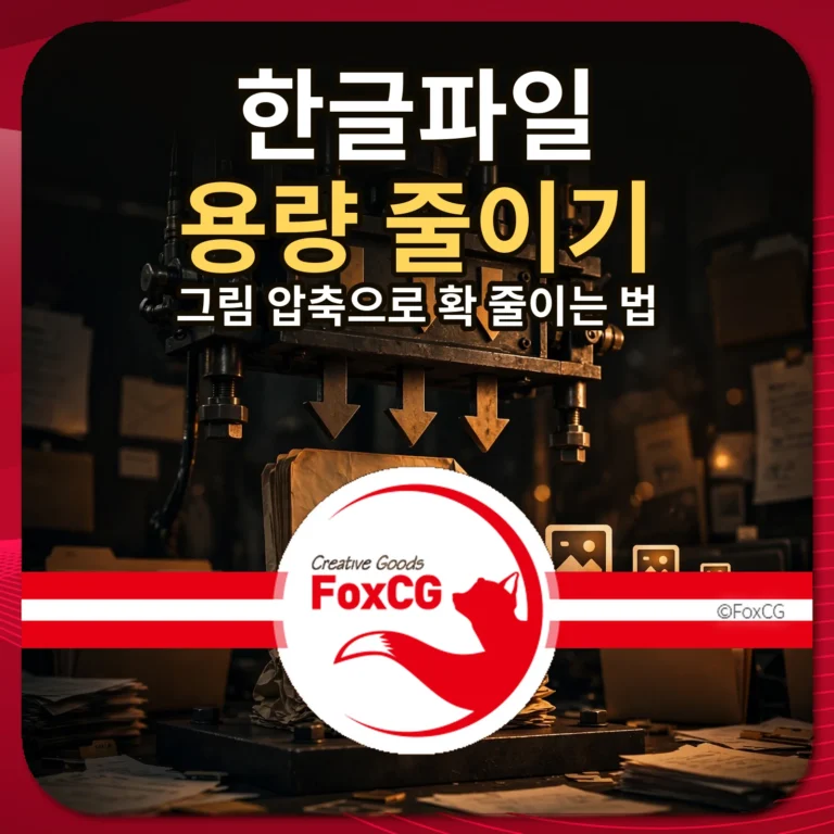 한글파일 용량 줄이기 그림 압축으로 확 줄이는 법