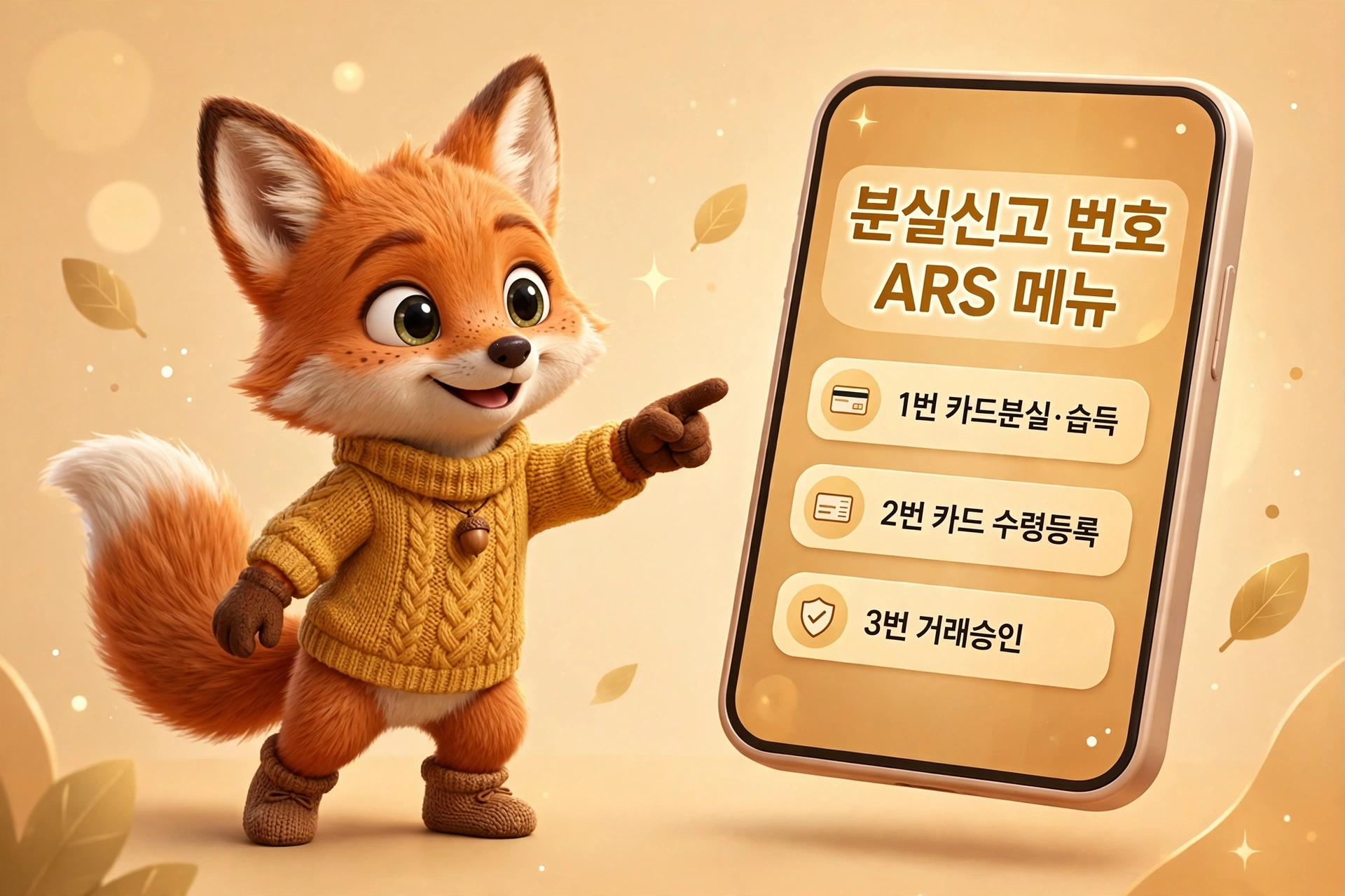 현대카드 분실신고 번호 1577-6200 ARS 메뉴 안내 화면