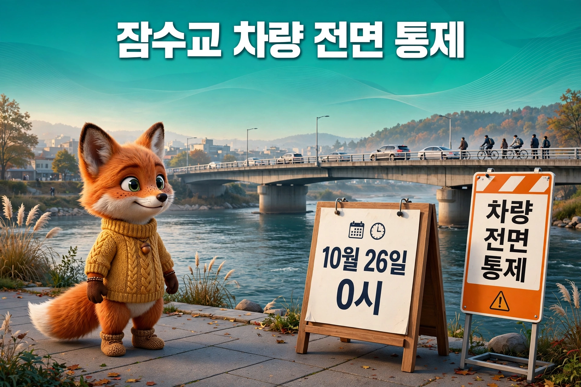 잠수교 차량 통제 일정 안내 이미지