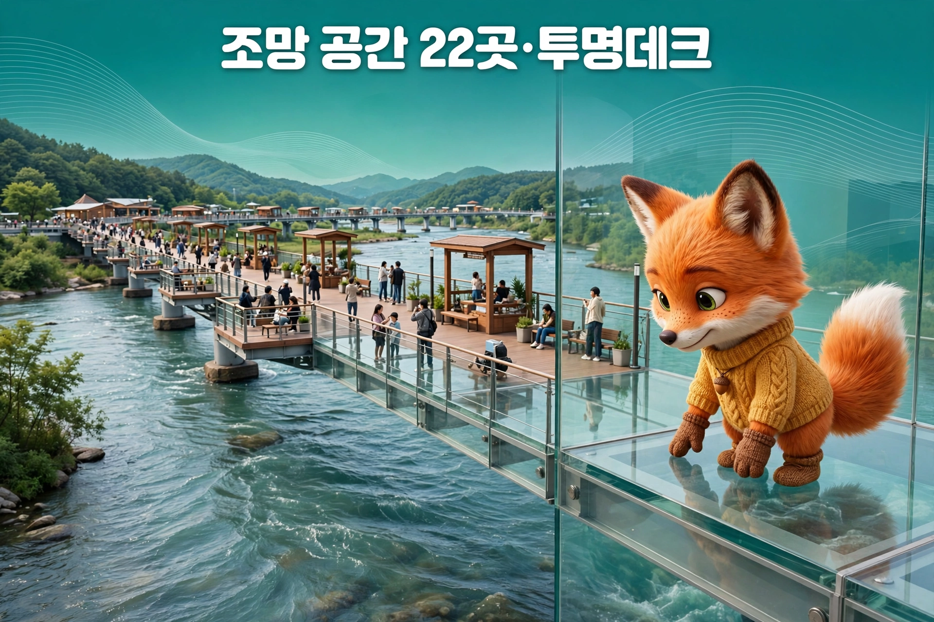 잠수교 보행전용교 조망 공간 투명데크 안내 이미지