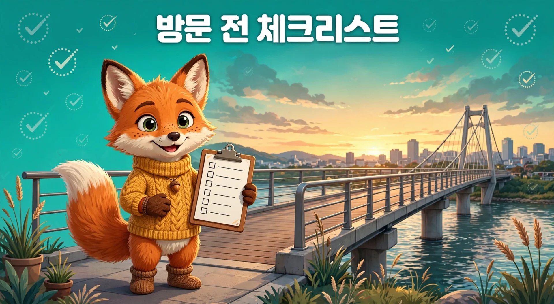 잠수교 방문 체크리스트 안내 이미지