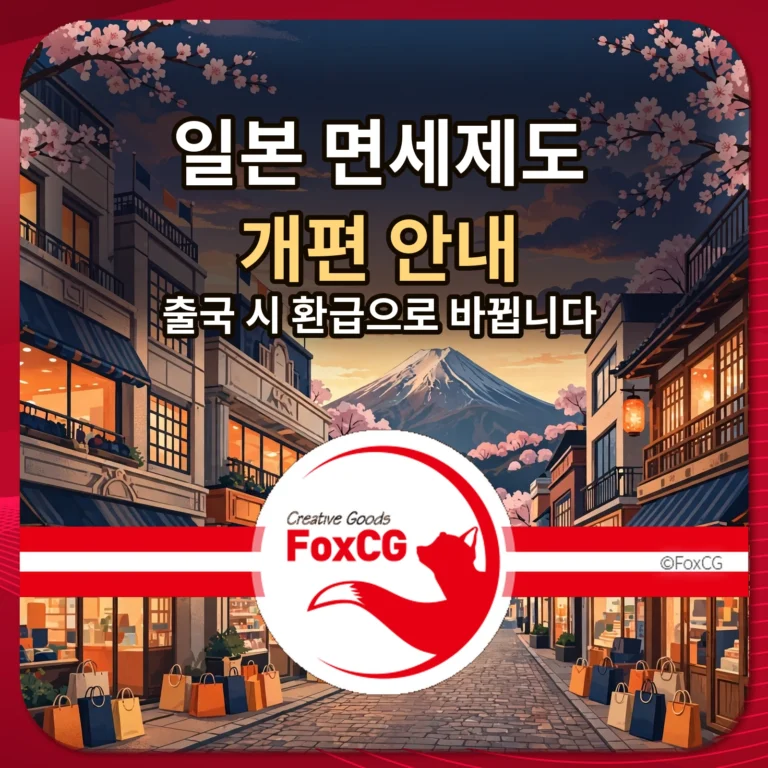 일본 면세제도 개편 안내 - 일본 쇼핑 거리와 후지산 썸네일