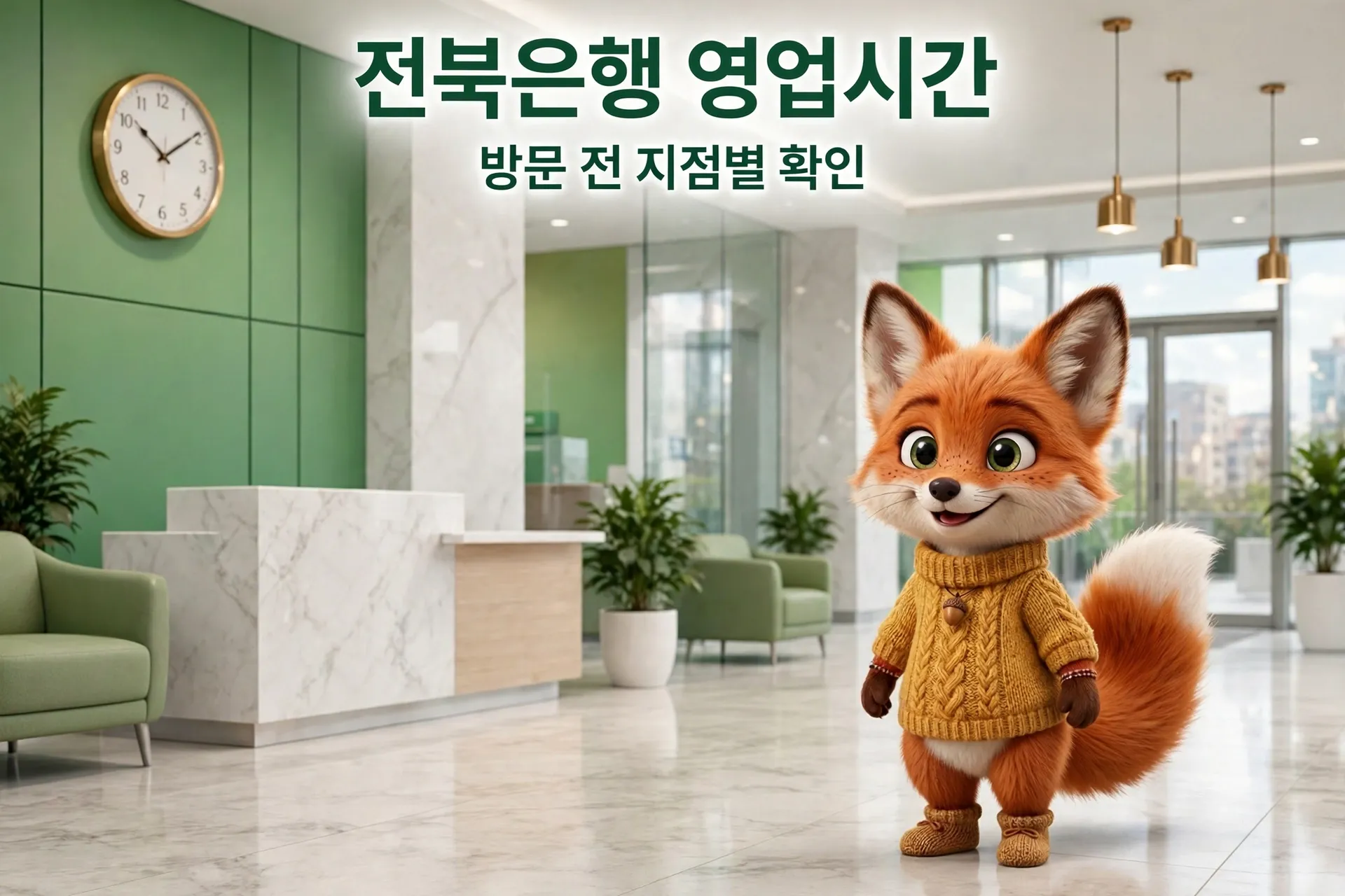 전북은행 영업시간 안내 — 방문 전 지점별 확인