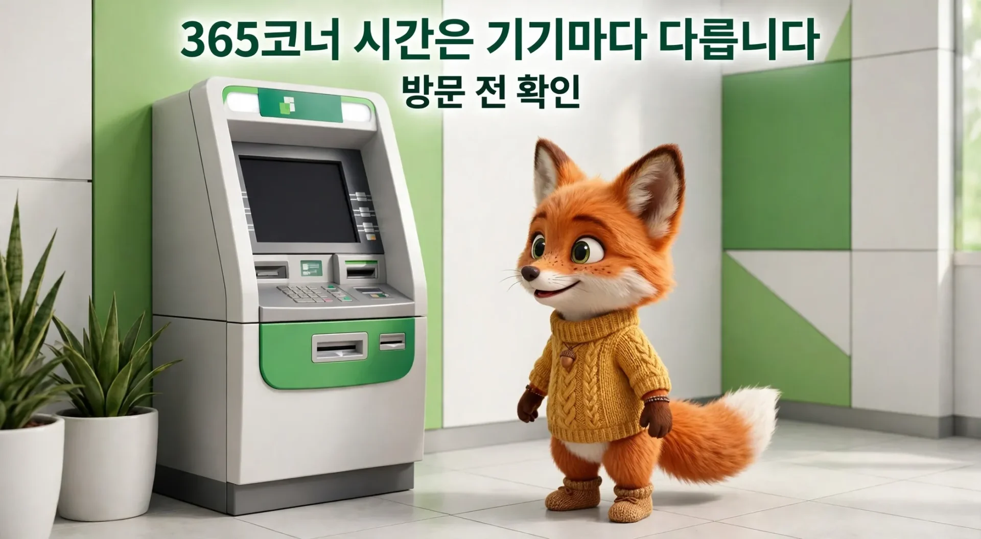 전북은행 365코너 안내 — 시간은 기기마다 다릅니다, 방문 전 확인