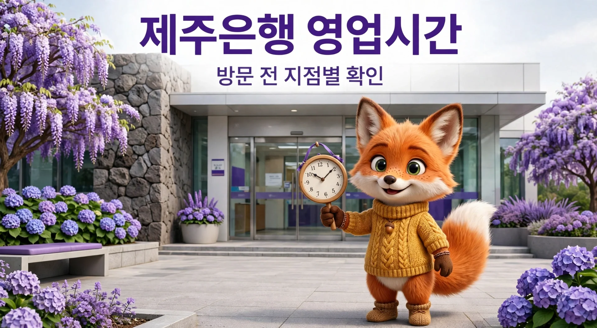 제주은행 영업시간 안내 — 방문 전 지점별 확인