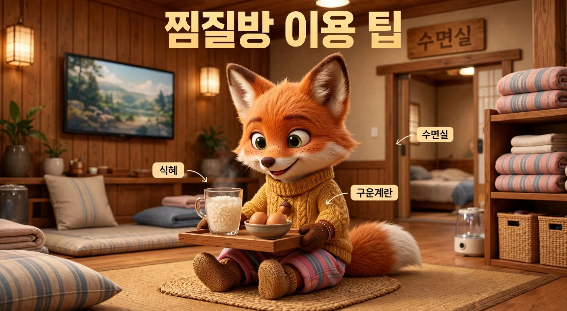찜질방 이용 팁 (식혜·구운계란·수면실)