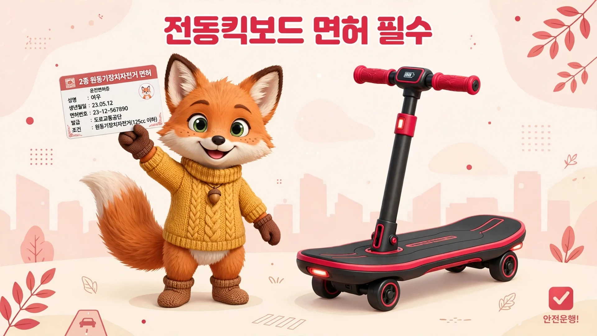 전동킥보드 운전면허 조건 안내