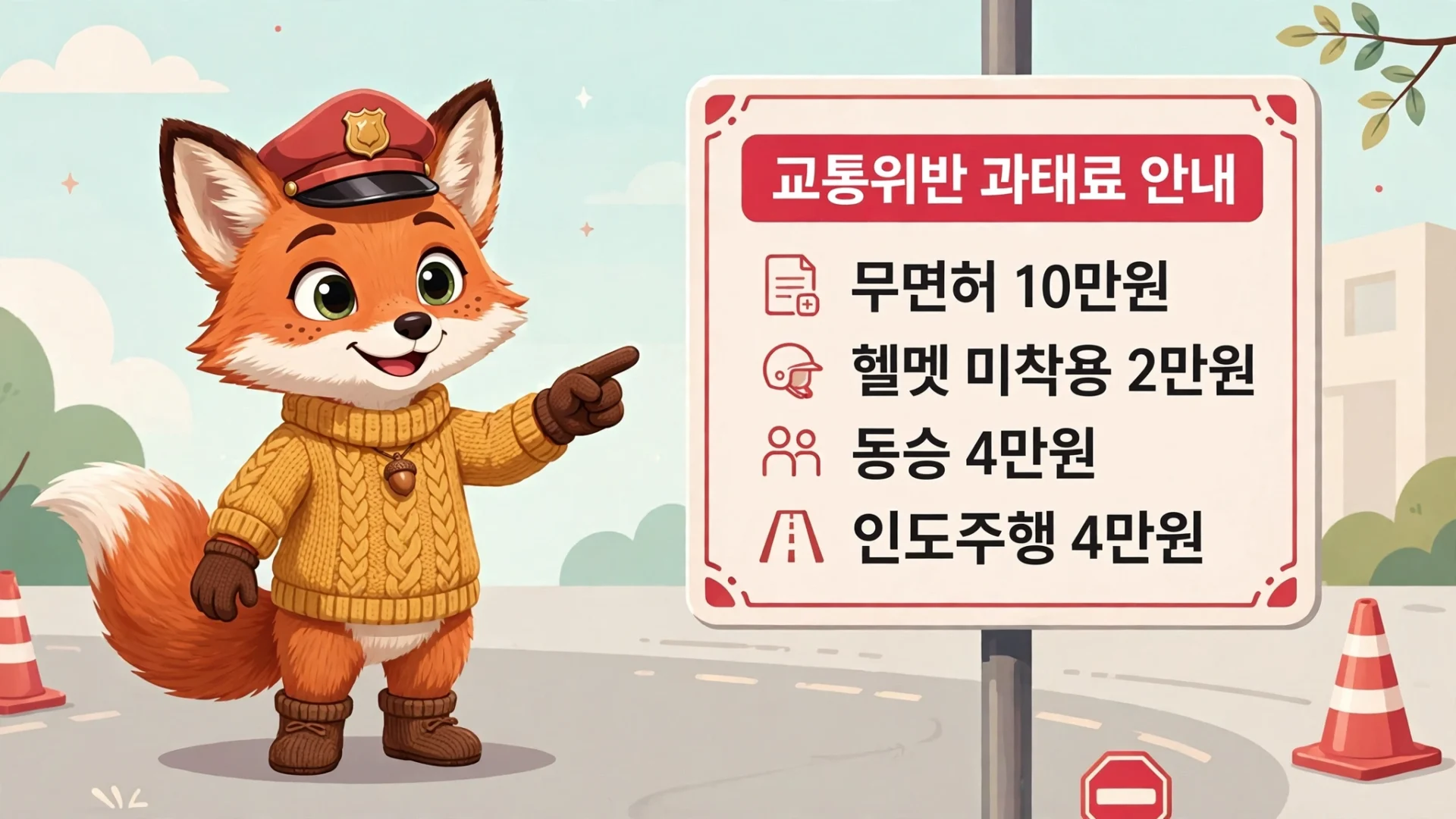 전동킥보드 위반 유형별 과태료 범칙금 표