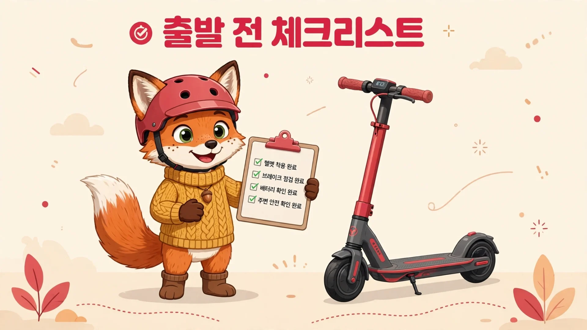 전동킥보드 출발 전 안전 체크리스트