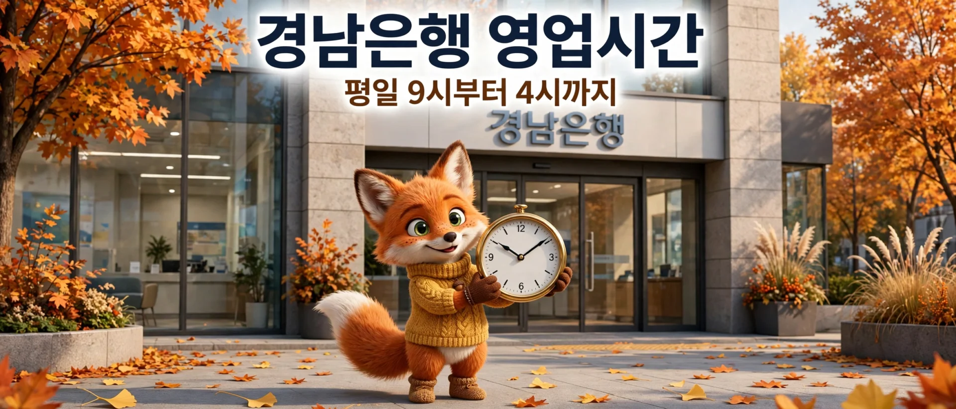 BNK경남은행 영업시간 안내 — 평일 9시부터 4시까지, 방문 전 지점별 확인